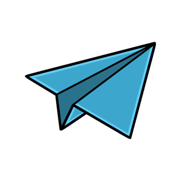 A blue paperplane