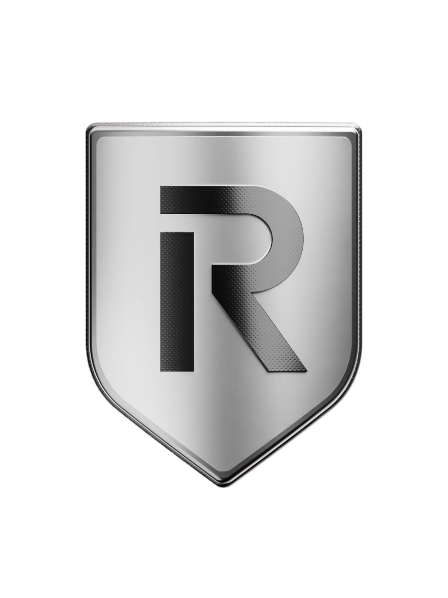 Revolut logo on a silver shield